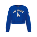 MLB LOS ANGELES DODGERS CLASSIC BIG GIRLS FLEECE CREWNECK (DODGER BLUE)