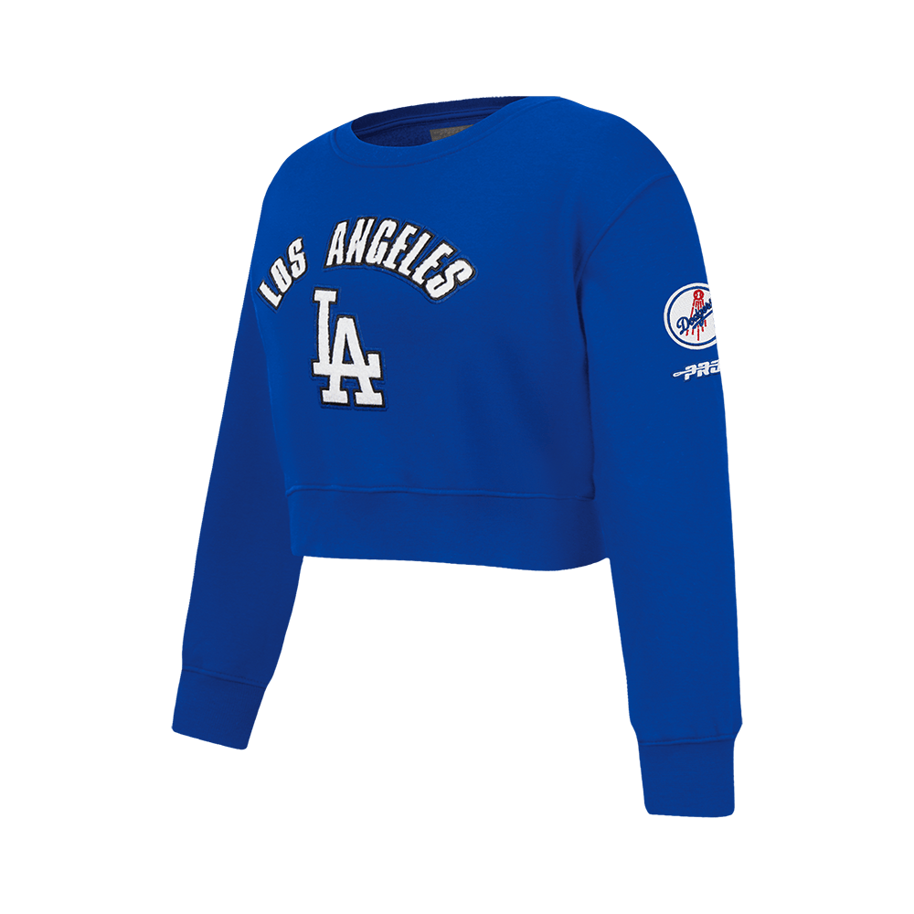 MLB LOS ANGELES DODGERS CLASSIC BIG GIRLS FLEECE CREWNECK (DODGER BLUE)