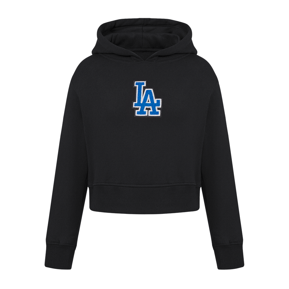 MLB LOS ANGELES DODGERS CLASSIC BIG GIRLS FLEECE PO HOODIE (BLACK)