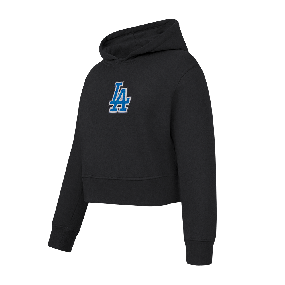 MLB LOS ANGELES DODGERS CLASSIC BIG GIRLS FLEECE PO HOODIE (BLACK)