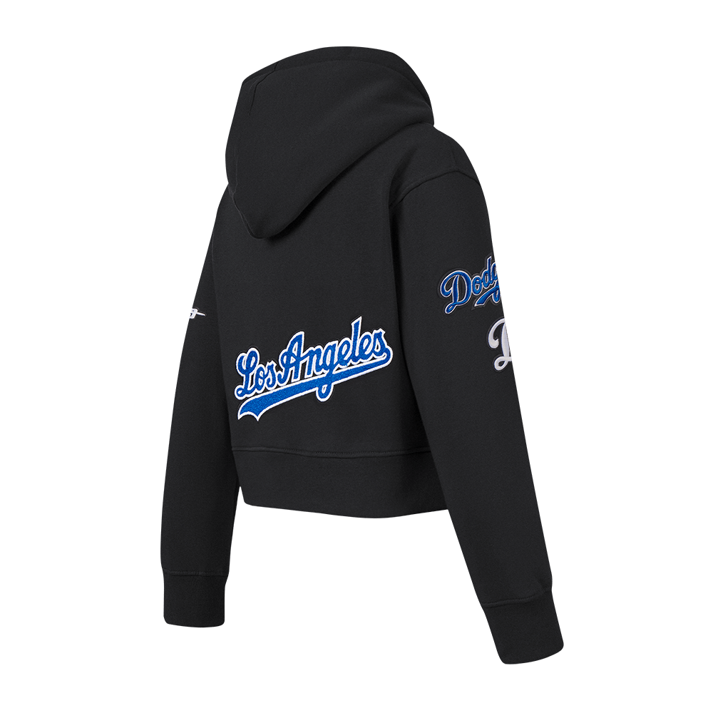 MLB LOS ANGELES DODGERS CLASSIC BIG GIRLS FLEECE PO HOODIE (BLACK)