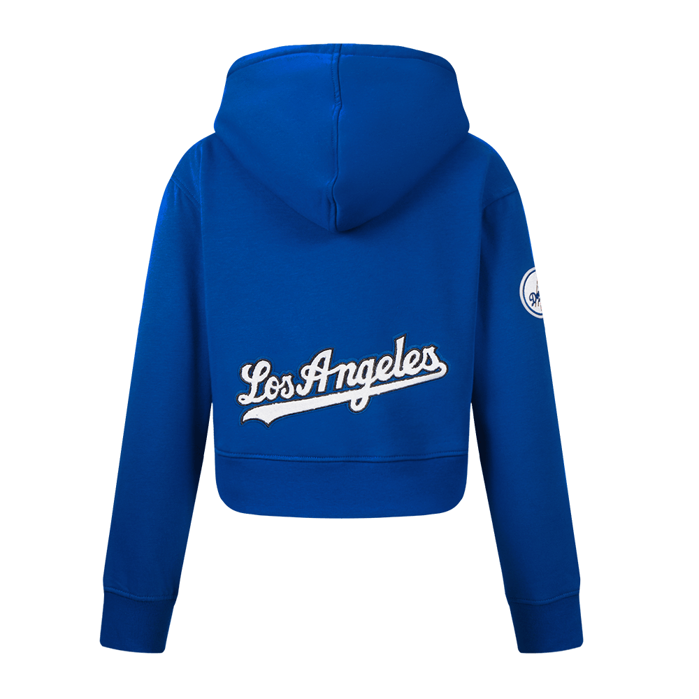 MLB LOS ANGELES DODGERS CLASSIC BIG GIRLS FLEECE FZ HOODIE (DODGER BLUE)