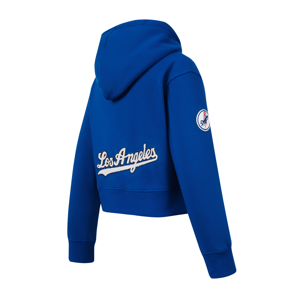 MLB LOS ANGELES DODGERS CLASSIC BIG GIRLS FLEECE FZ HOODIE (DODGER BLUE)
