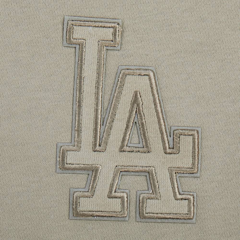 MLB LOS ANGELES DODGERS NEUTRAL BIG GIRL'S  FLEECE CREWNECK (TAUPE)