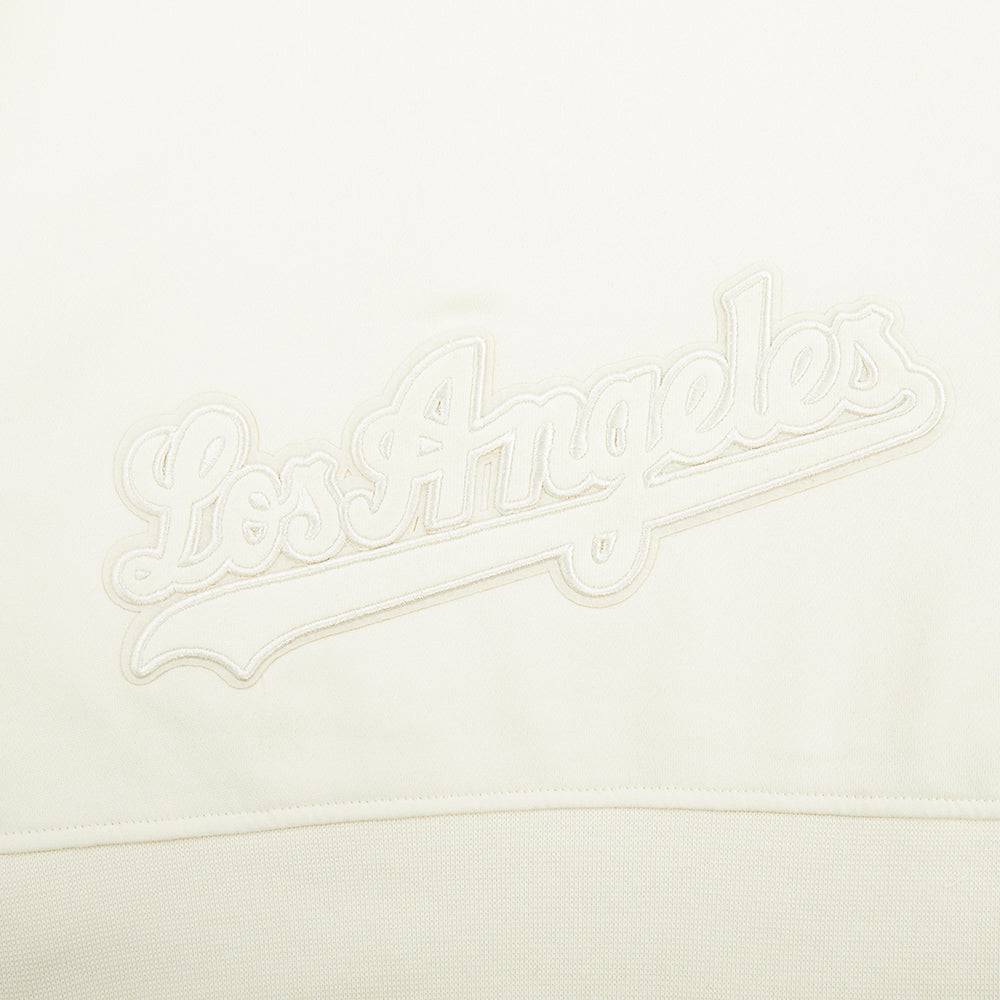 MLB LOS ANGELES DODGERS NEUTRAL BIG GIRL'S  FLEECE PO HOODIE (EGGSHELL)