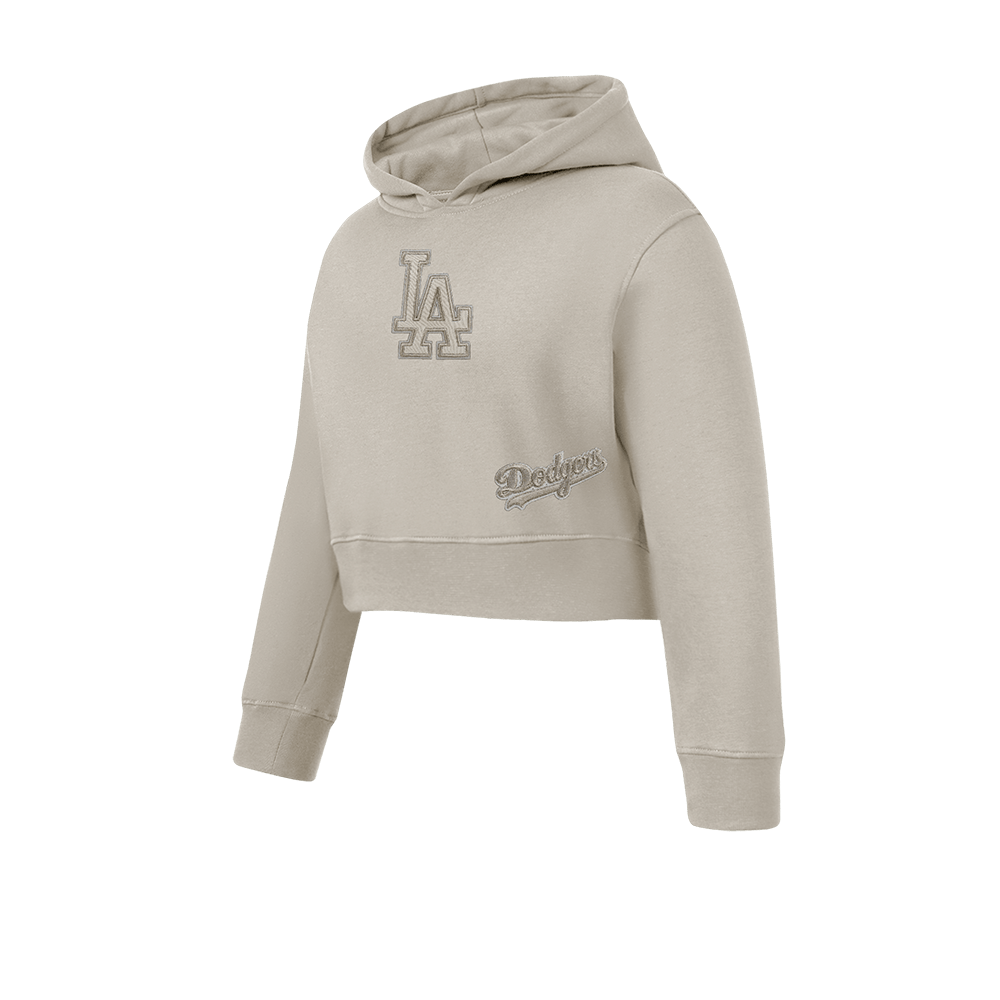 MLB LOS ANGELES DODGERS NEUTRAL BIG GIRL'S  FLEECE PO HOODIE (TAUPE)
