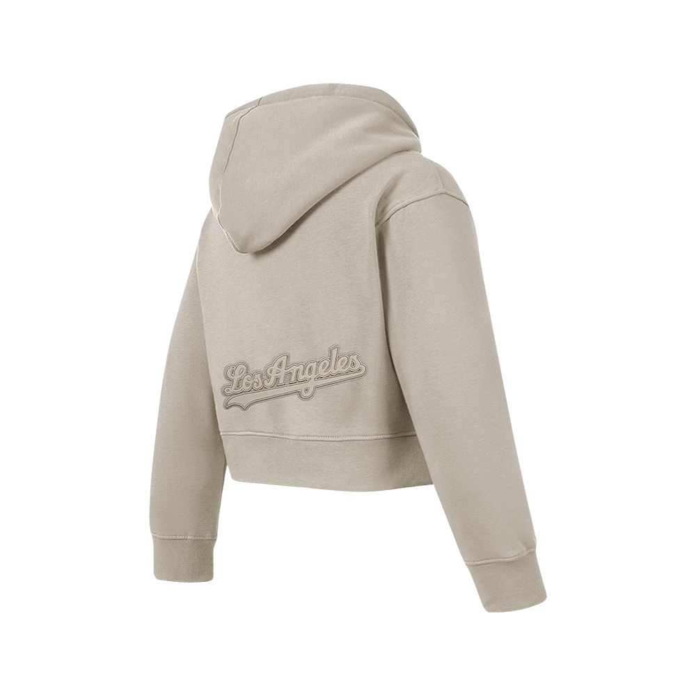 MLB LOS ANGELES DODGERS NEUTRAL BIG GIRL'S  FLEECE PO HOODIE (TAUPE)