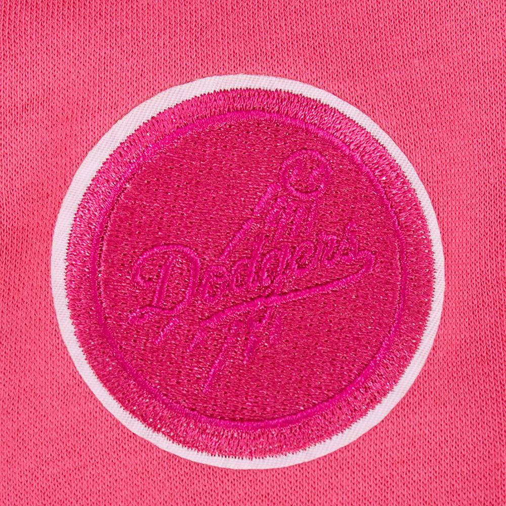 MLB LOS ANGELES DODGERS CLASSIC TRIPLE PINK BIG GIRL'S  FLEECE PO HOODIE (BEETROOT PURPLE)