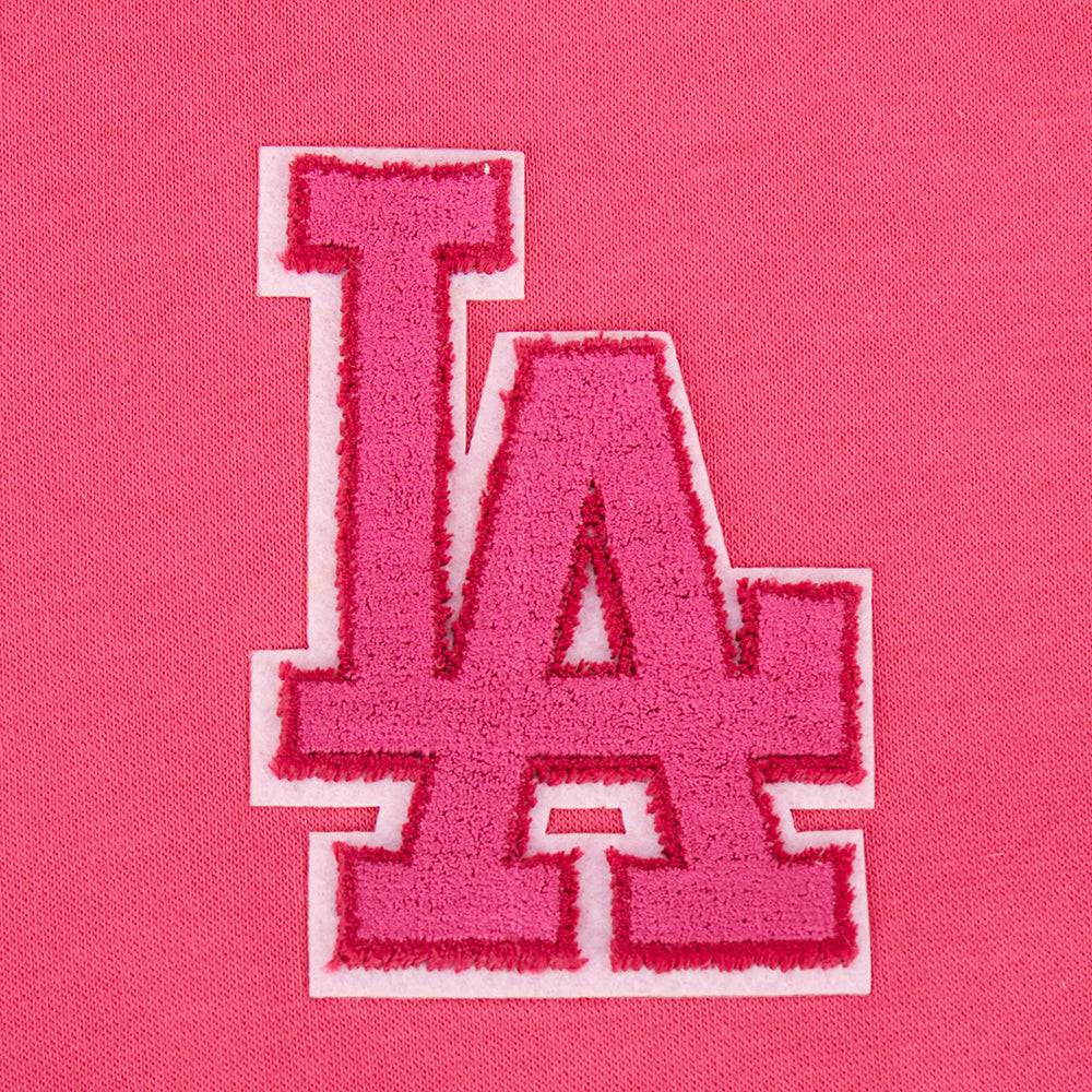 MLB LOS ANGELES DODGERS CLASSIC TRIPLE PINK BIG GIRL'S  FLEECE PO HOODIE (BEETROOT PURPLE)