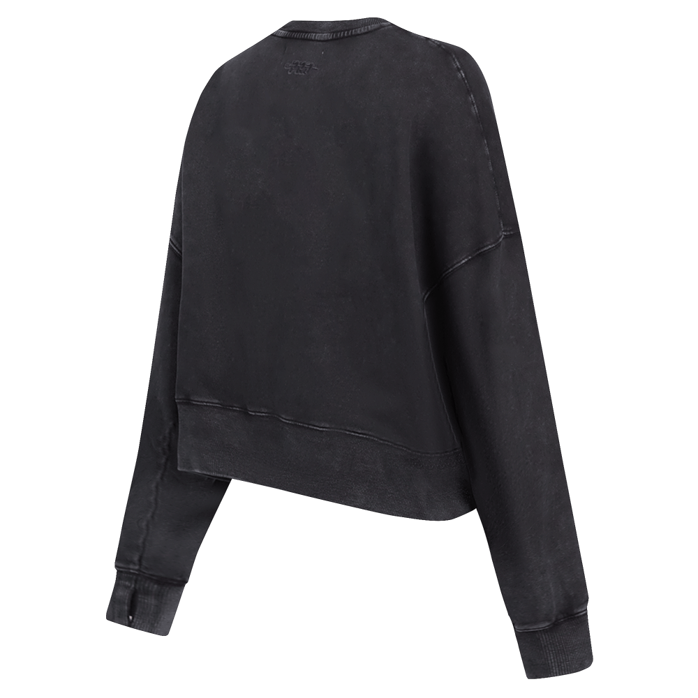 MLB LOS ANGELES DODGERS WASHED JEWELS WOMEN'S CREWNECK (WASHED BLACK)