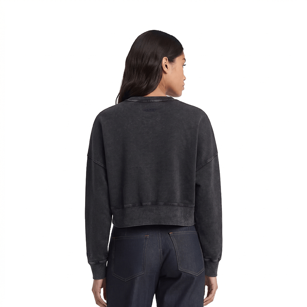 MLB LOS ANGELES DODGERS WASHED JEWELS WOMEN'S CREWNECK (WASHED BLACK)