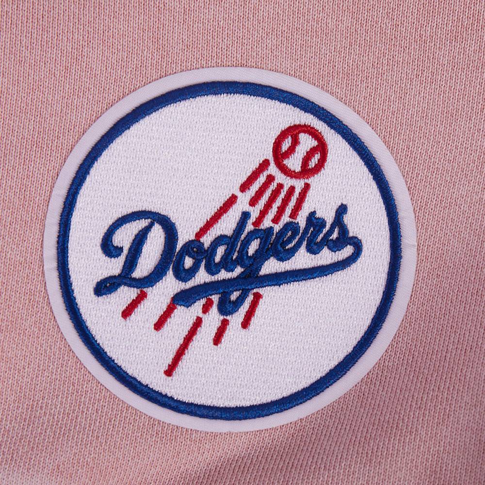 MLB LOS ANGELES DODGERS WASHED JEWELS CAMISETA DE CUELLO REDONDO PARA MUJER (MALVA DESTONADA)