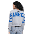 SUÉTER DE CUELLO REDONDO FLC WINGSPAN PARA MUJER MLB LOS ANGELES DODGERS (GRIS OSCURO MELANGE)