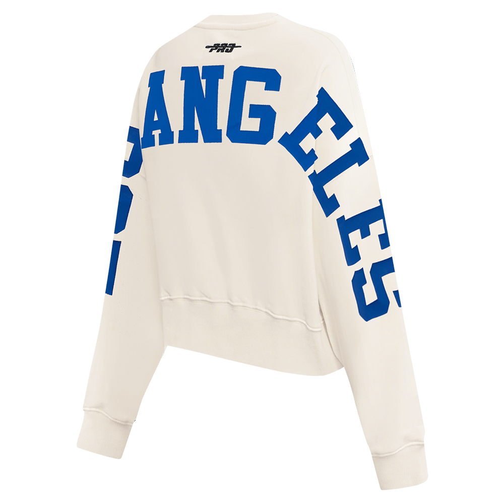 MLB LOS ANGELES DODGERS WINGSPAN WOMEN'S FLC CREWNECK (EGGSHELL)