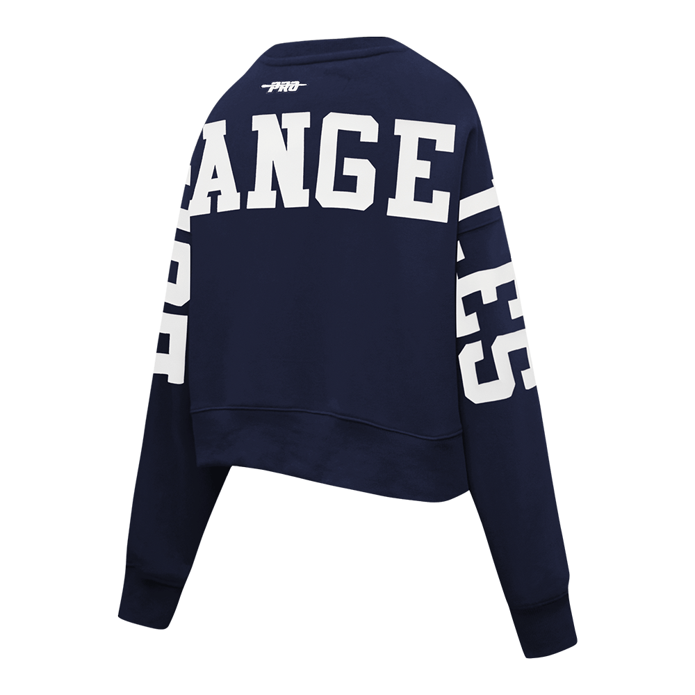 MLB LOS ANGELES DODGERS WINGSPAN WOMEN'S FLC CREWNECK (MIDNIGHT NAVY)