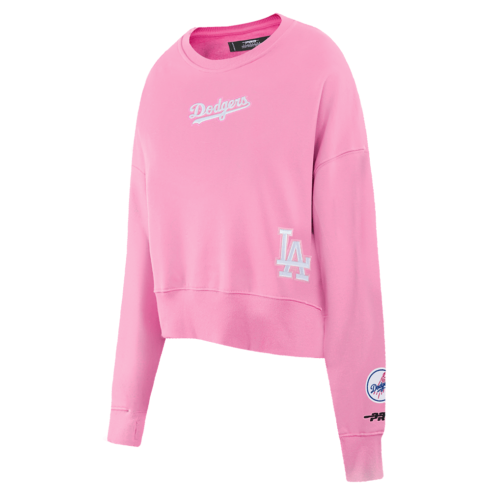 MLB LOS ANGELES DODGERS WINGSPAN WOMEN'S FLC CREWNECK (PINK)