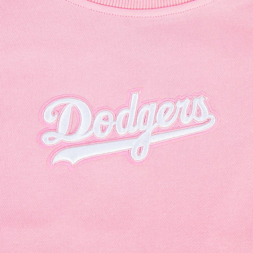 MLB LOS ANGELES DODGERS WINGSPAN WOMEN'S FLC CREWNECK (PINK)
