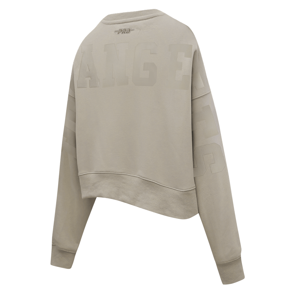 MLB LOS ANGELES DODGERS WINGSPAN WOMEN'S FLC CREWNECK (TAUPE)