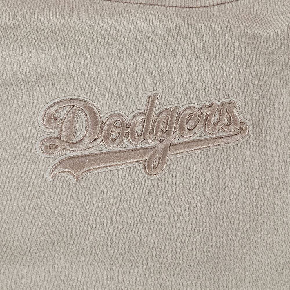 MLB LOS ANGELES DODGERS WINGSPAN WOMEN'S FLC CREWNECK (TAUPE)