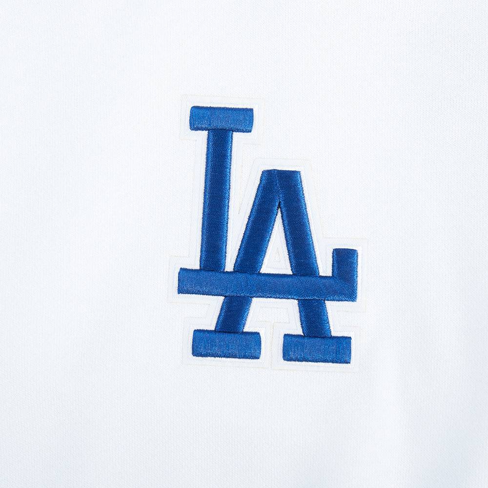 MLB LOS ANGELES DODGERS WINGSPAN WOMEN'S FLC CROPPED PO HOODIE (WHITE)