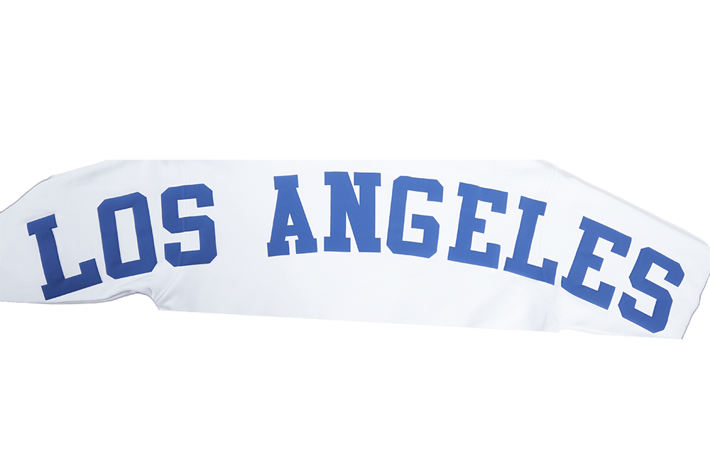 MLB LOS ANGELES DODGERS WINGSPAN WOMEN'S FLC CROPPED PO HOODIE (WHITE)