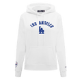 MLB LOS ANGELES DODGERS CLASSIC WOMEN'S PULLOVER HOODIE (WHITE)