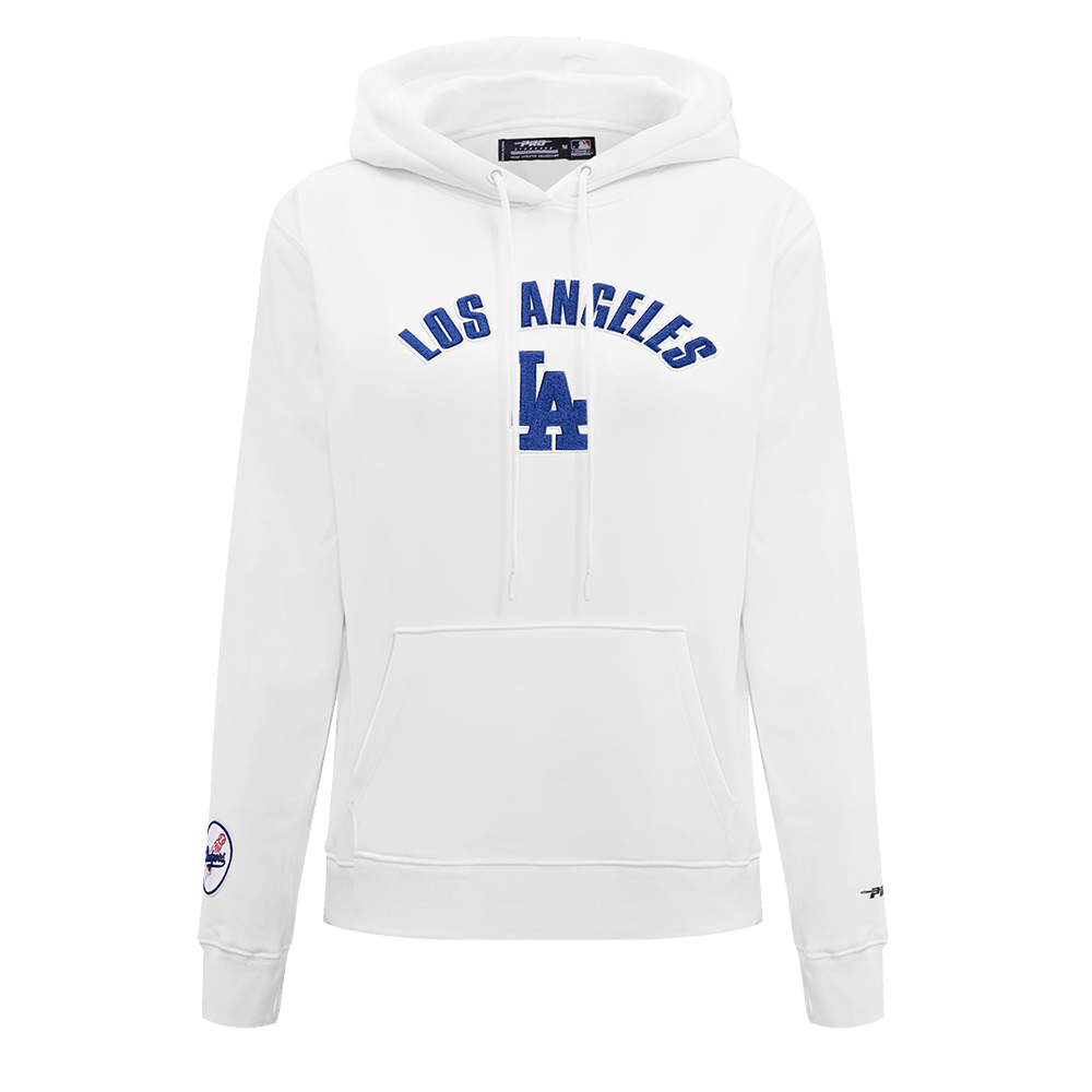 MLB LOS ANGELES DODGERS CLASSIC WOMEN'S PULLOVER HOODIE (WHITE)