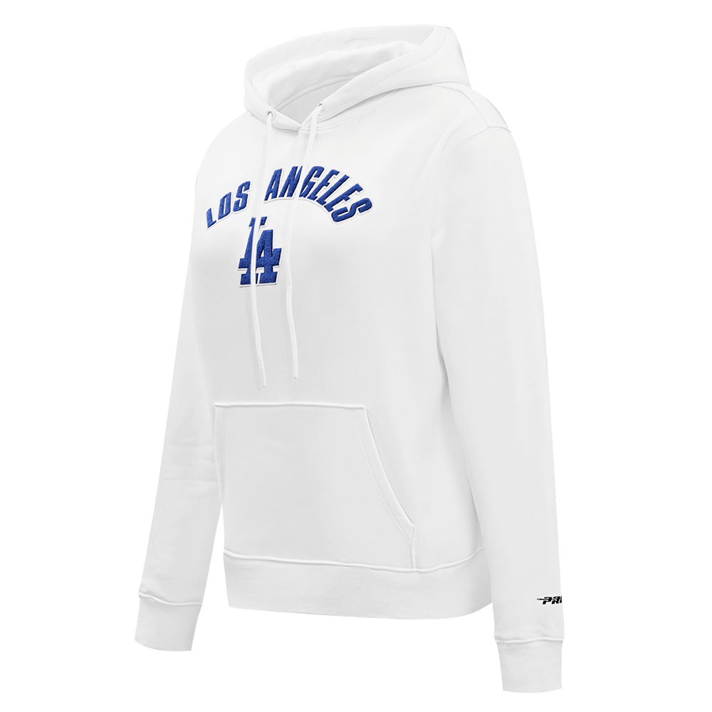 MLB LOS ANGELES DODGERS CLASSIC WOMEN'S PULLOVER HOODIE (WHITE)