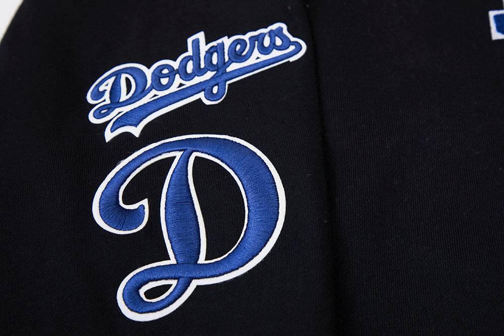 MLB LOS ANGELES DODGERS SUDADERA CORTA CON CAPUCHA CLÁSICA PARA MUJER (NEGRA)