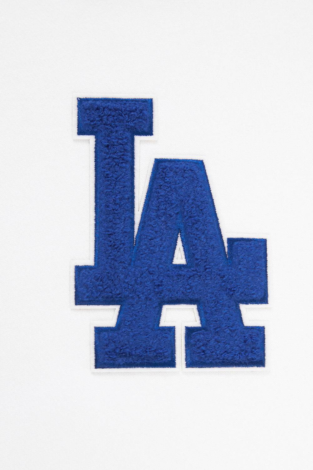 MLB LOS ANGELES DODGERS CLASSIC WOMEN'S CROPPED PULLOVER HOODIE (WHITE)