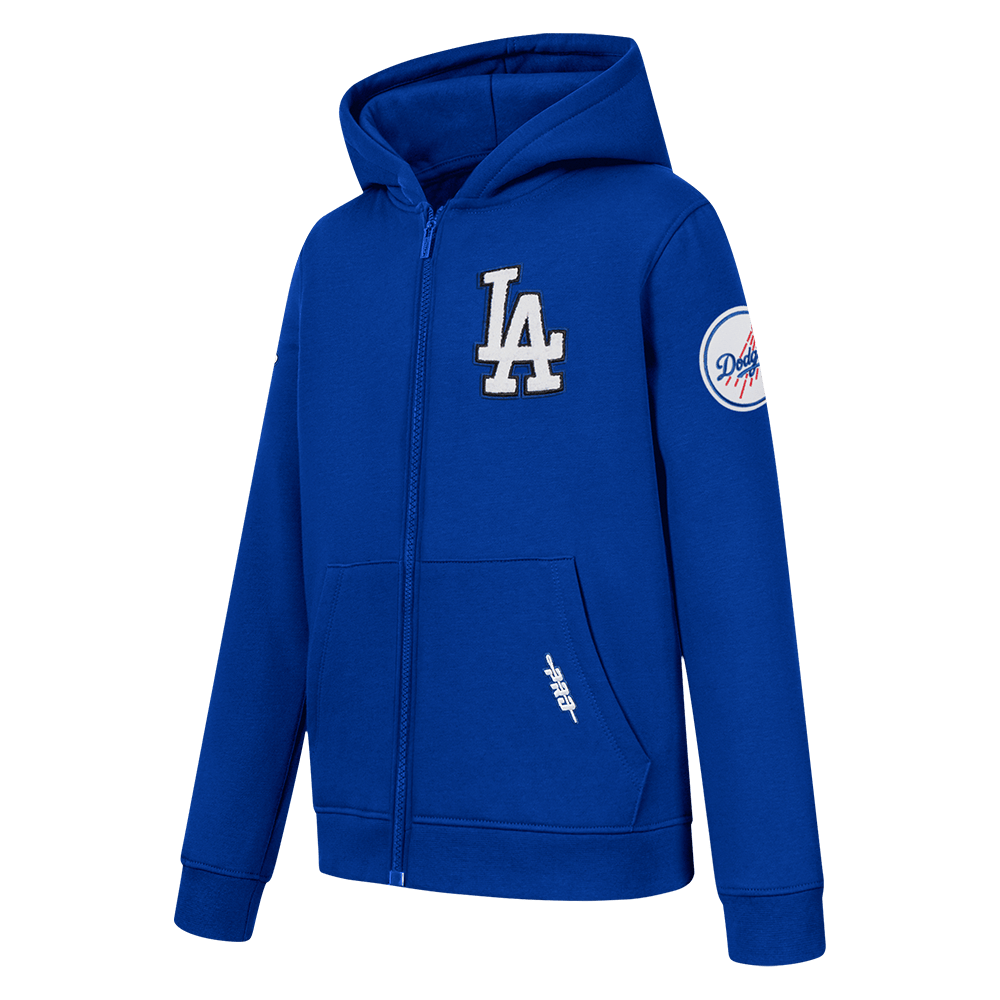 MLB LOS ANGELES DODGERS CLASSIC LITTLE BOYS FLEECE FZ HOODIE (DODGER BLUE)