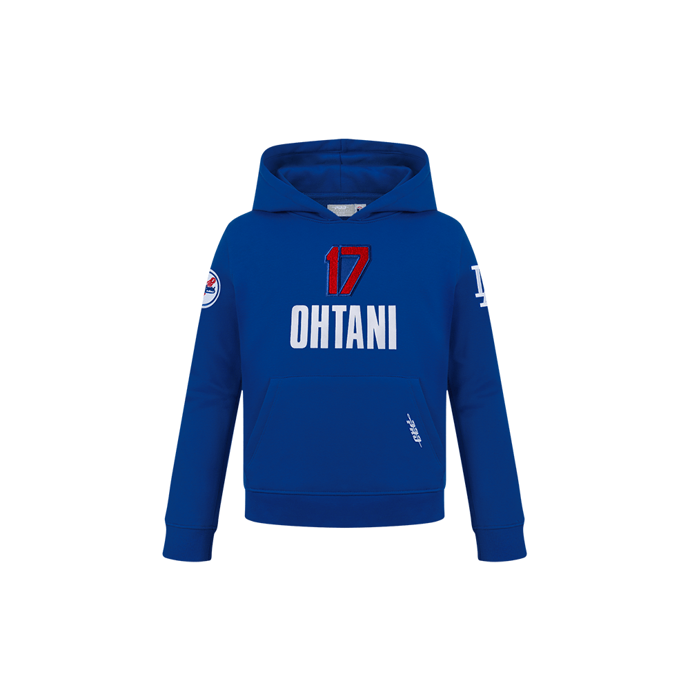MLB LOS ANGELES DODGERS  SHOHEI OHTANI #17 CLASSIC PLAYER NAME AND NUMBERæLITTLE BOYS PULLOVER HOODIE (DODGER BLUE)