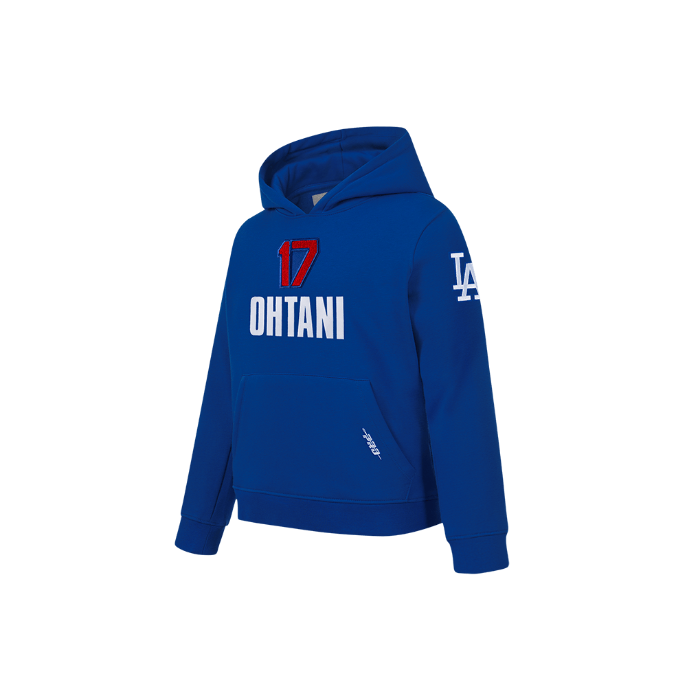 MLB LOS ANGELES DODGERS  SHOHEI OHTANI #17 CLASSIC PLAYER NAME AND NUMBERæLITTLE BOYS PULLOVER HOODIE (DODGER BLUE)