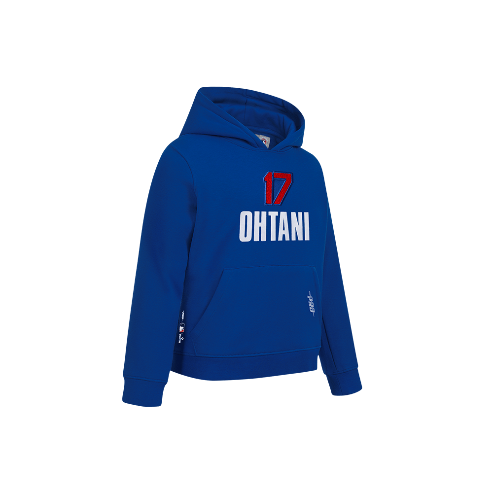 MLB LOS ANGELES DODGERS  SHOHEI OHTANI #17 CLASSIC PLAYER NAME AND NUMBERæLITTLE BOYS PULLOVER HOODIE (DODGER BLUE)