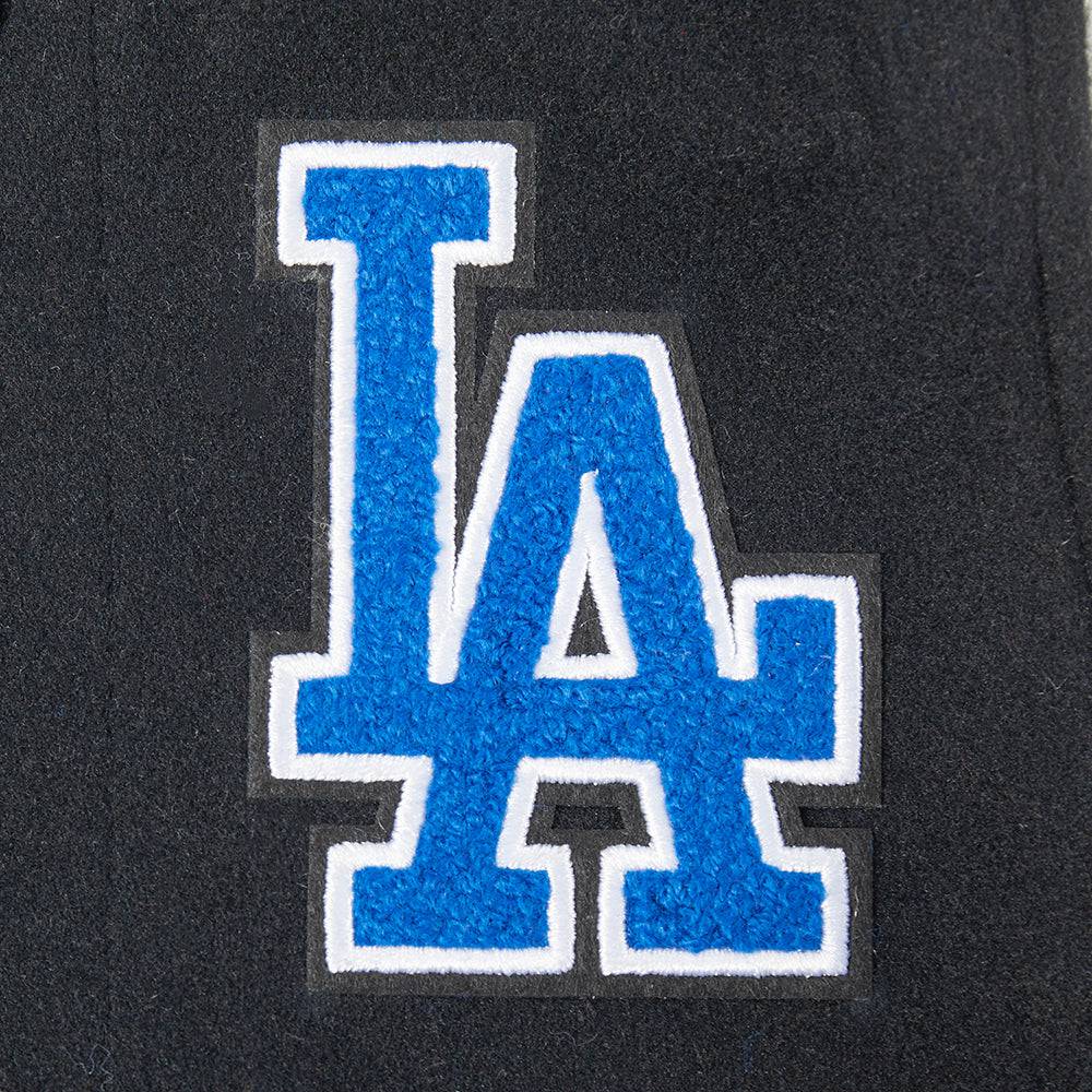 MLB LOS ANGELES DODGERS CLASSIC TODDLER BOYS WOOL VARSITY JACKET (BLACK/WHITE)