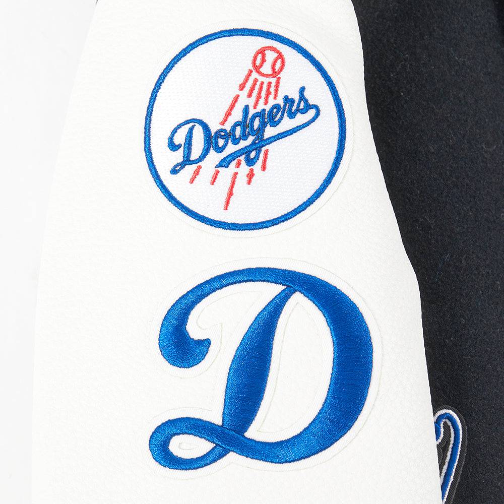 MLB LOS ANGELES DODGERS CLASSIC TODDLER BOYS WOOL VARSITY JACKET (BLACK/WHITE)