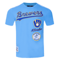 MLB MILWAUKEE BREWERS RETRO CLASSIC MEN'S STRIPED TOP (UNIVERSITY BLUE)