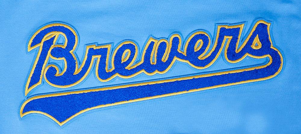 MLB MILWAUKEE BREWERS RETRO CLASSIC MEN'S STRIPED TOP (UNIVERSITY BLUE)