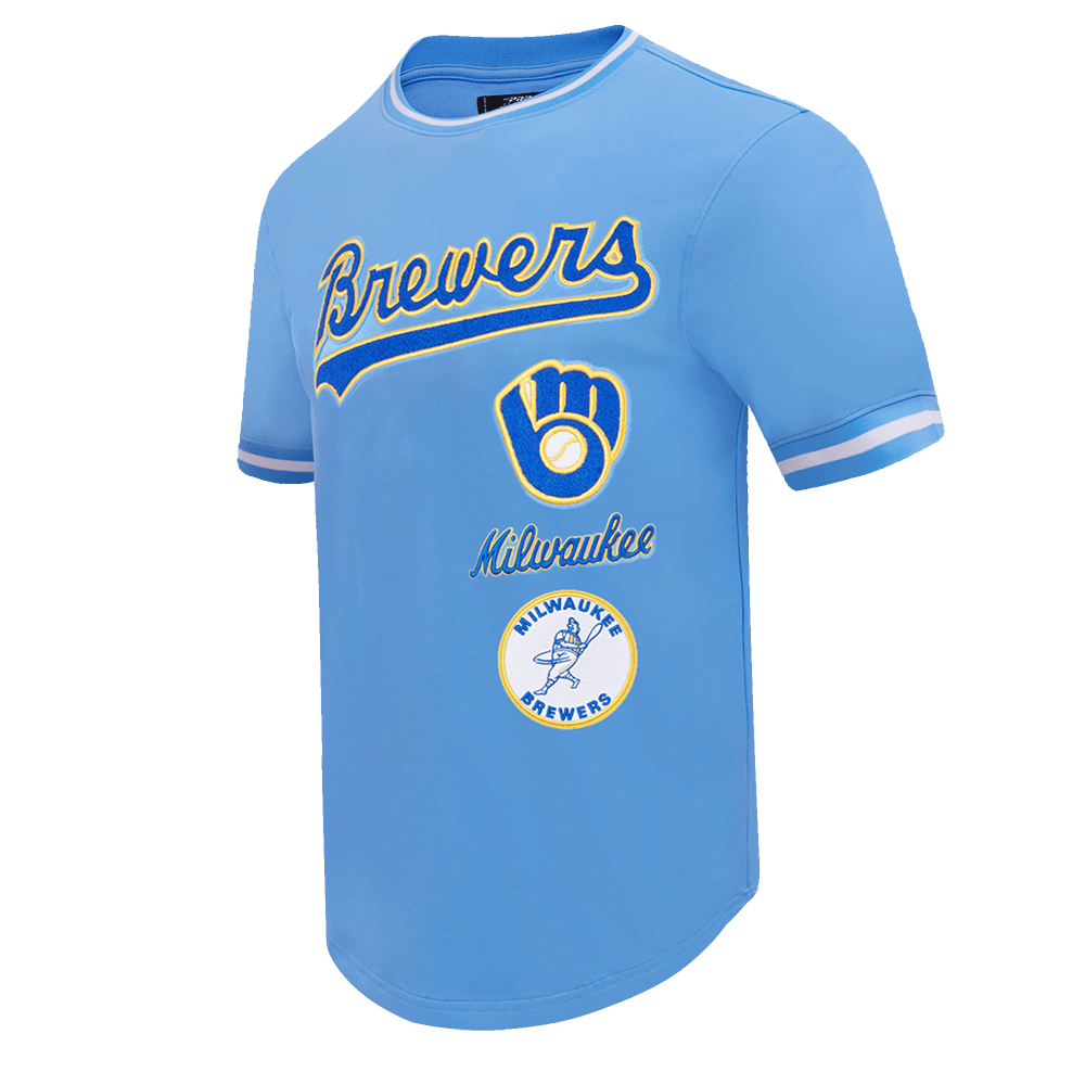 MLB MILWAUKEE BREWERS RETRO CLASSIC MEN'S TOP (UNIVERSITY BLUE)