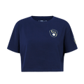 TOP CLÁSICO HOLGADO PARA MUJER MLB MILWAUKEE BREWERS (AZUL MARINO NOCHE)