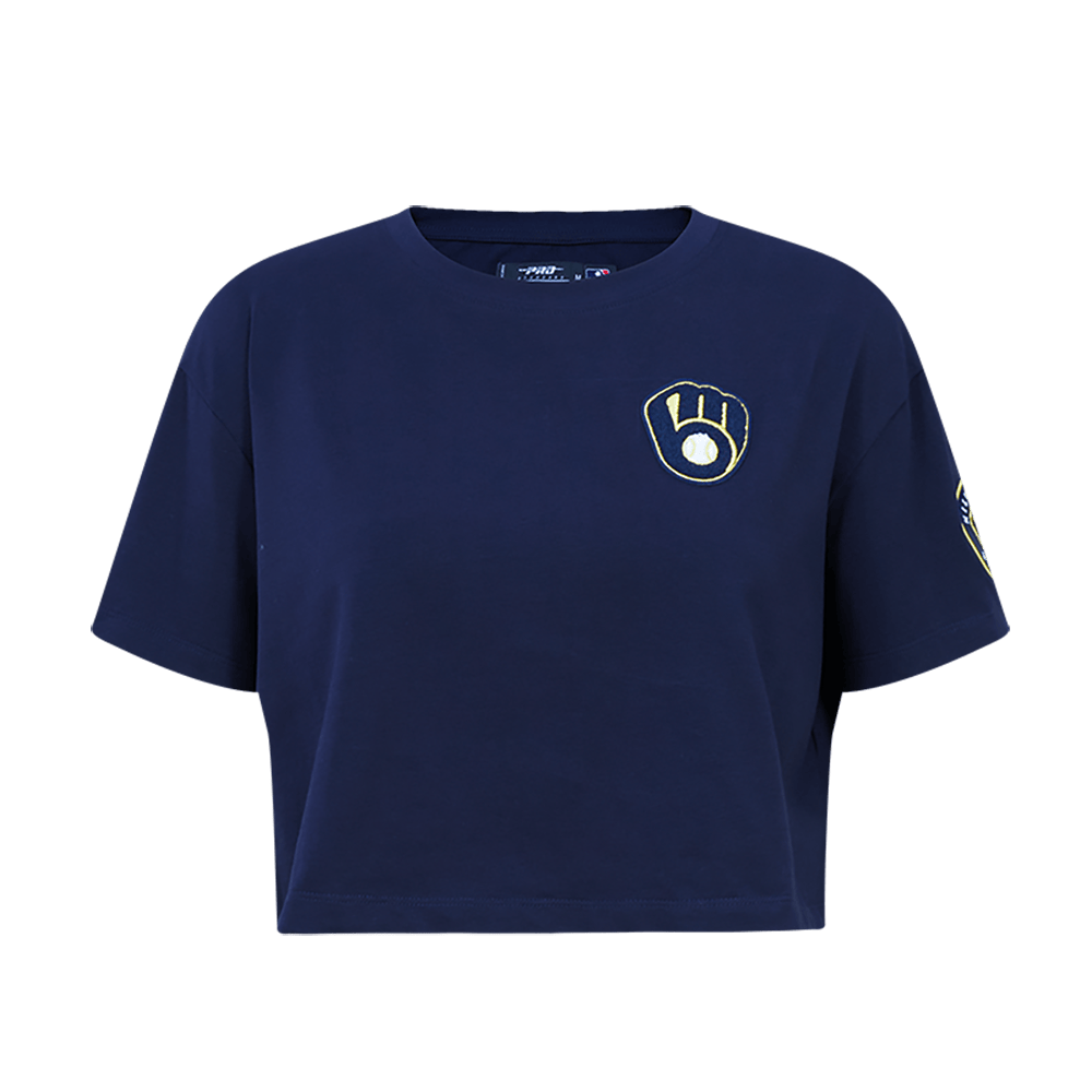 TOP CLÁSICO HOLGADO PARA MUJER MLB MILWAUKEE BREWERS (AZUL MARINO NOCHE)