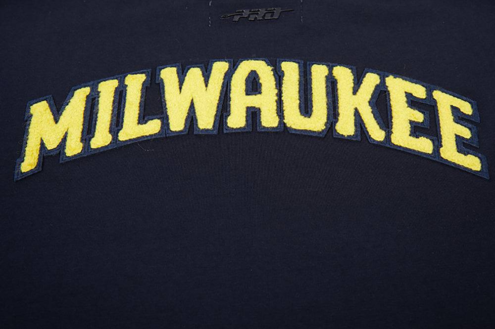 TOP CLÁSICO HOLGADO PARA MUJER MLB MILWAUKEE BREWERS (AZUL MARINO NOCHE)