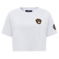 MLB MILWAUKEE BREWERS CLASSIC WOMEN'S BOXY TOP (WHITE)