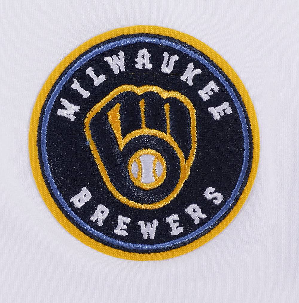MLB MILWAUKEE BREWERS CLASSIC WOMEN'S BOXY TOP (WHITE)