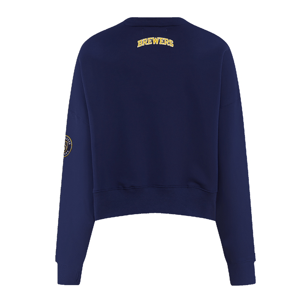 MLB MILWAUKEE BREWERS CLASSIC WOMEN'S CREWNECK (MIDNIGHT NAVY)