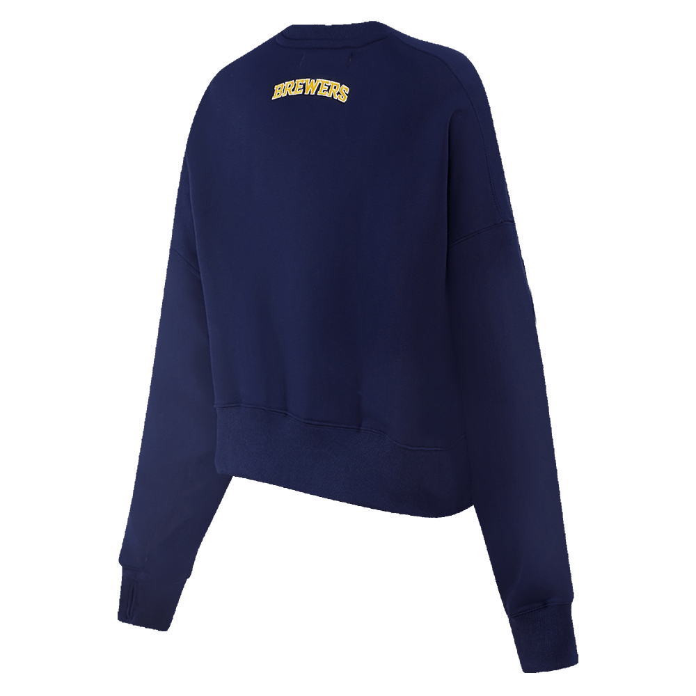 MLB MILWAUKEE BREWERS CLASSIC WOMEN'S CREWNECK (MIDNIGHT NAVY)