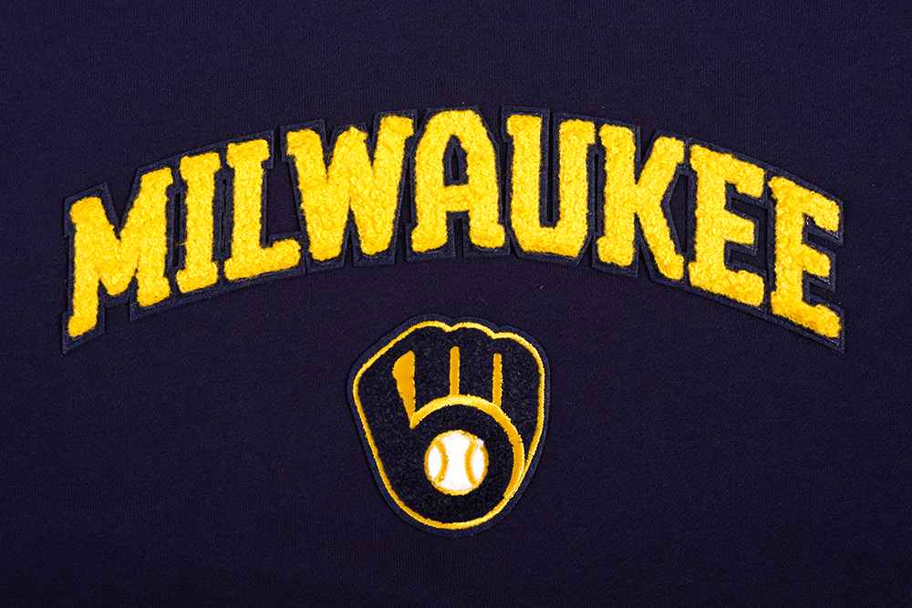 MLB MILWAUKEE BREWERS CLASSIC WOMEN'S CREWNECK (MIDNIGHT NAVY)