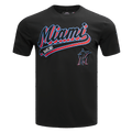 CAMISETAS MLB MIAMI MARLINS SCRIPT TAIL PARA HOMBRE (NEGRO)
