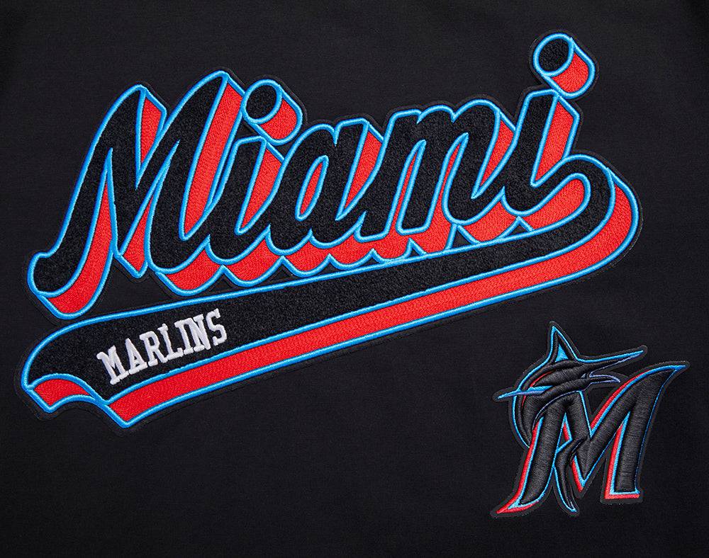 CAMISETAS MLB MIAMI MARLINS SCRIPT TAIL PARA HOMBRE (NEGRO)
