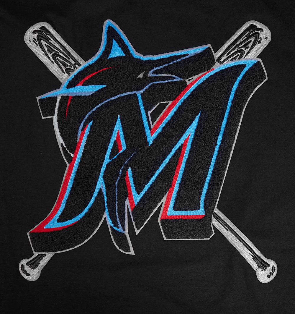 MLB MIAMI MARLINS MASHUP MEN'S TOP (BLACK)